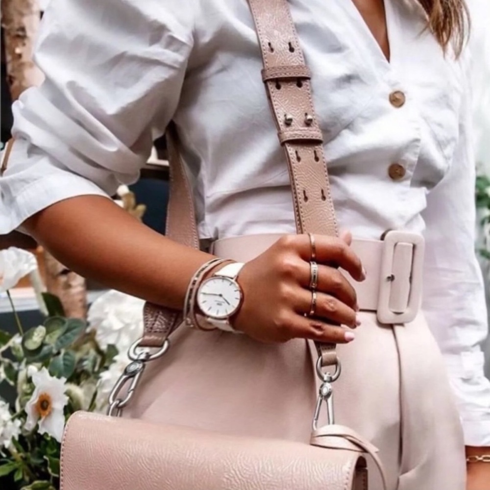 Zara Dusty Pink Belted Pants - Picture 2 of 7